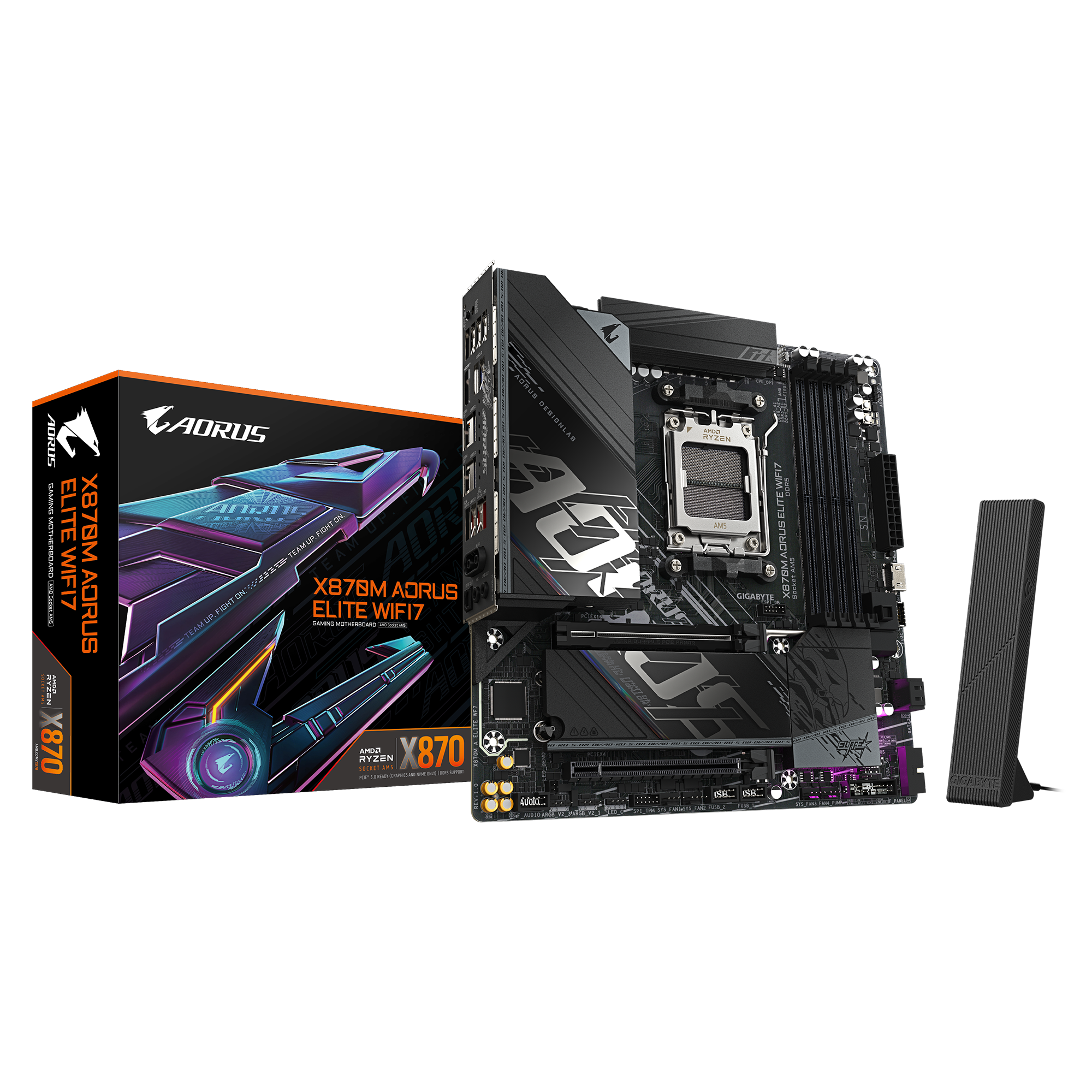 技嘉X870M/X870 AORUS ELITE WIFI7小雕 新款AMD锐龙9000系列主板