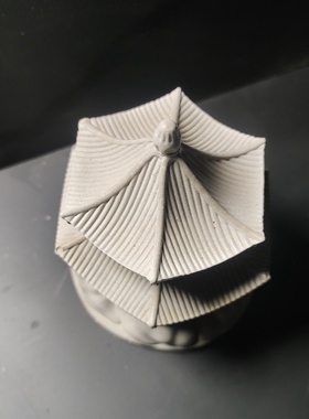 水泥微缩古建筑集贤亭小亭子盆景微景观假山鱼缸水族造景装饰摆件