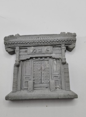 水泥原创国风古代建筑大门楼牌坊鱼缸微景观Diy造景装饰家居摆件