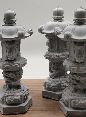 古代国风龙灯塔柱建筑微缩模型假山微景观盆景水鱼缸造景装饰摆件