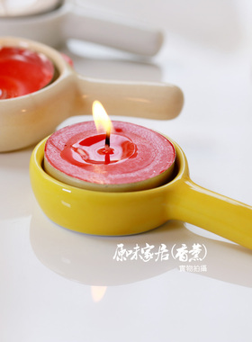 黑色精油炉小圆烛台灯