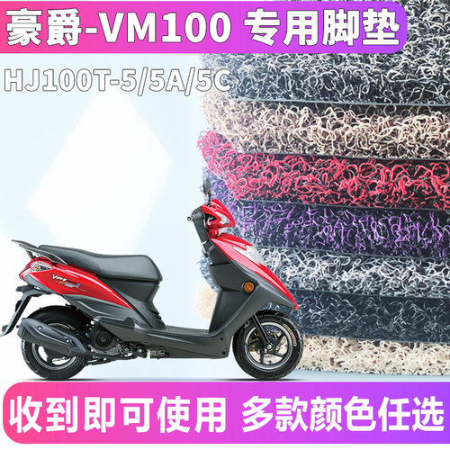 适用于铃木豪爵VM100E国四踏板车丝圈睿之星脚踏垫 HJ100T-5C/5A - 图0