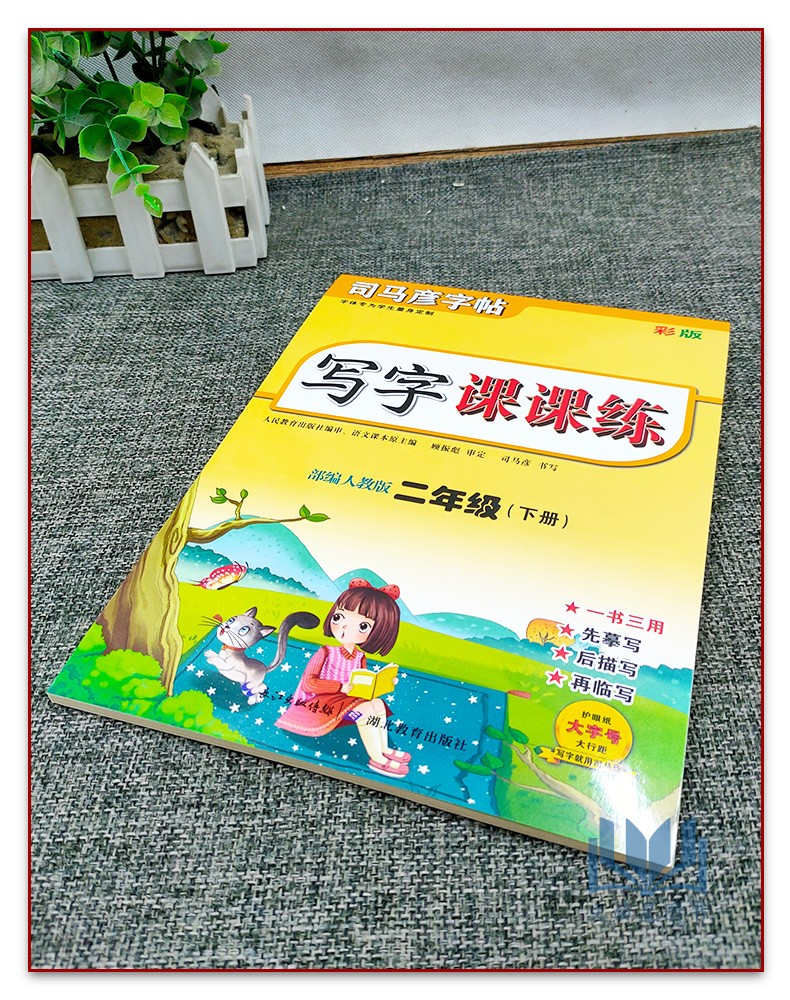 正版司马彦字帖写字课课练二年级下册部编人教版小学2年级下册语文同步蒙纸练字帖写字本田字格铅笔练字司马彦字帖彩色版 - 图0