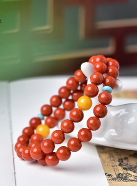 东海世家南红玛瑙蜜蜡手链