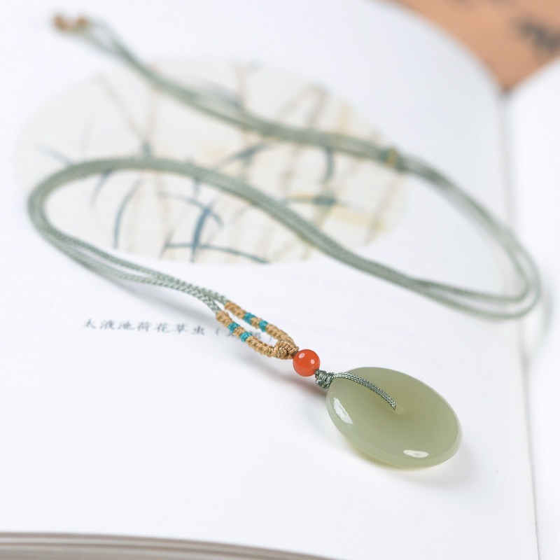 和田玉吊坠女男东海水晶玛瑙翡翠玉石南红散珠晴水玉坠平安扣项链,淘宝优惠券,粉丝福利购,淘宝优惠卷