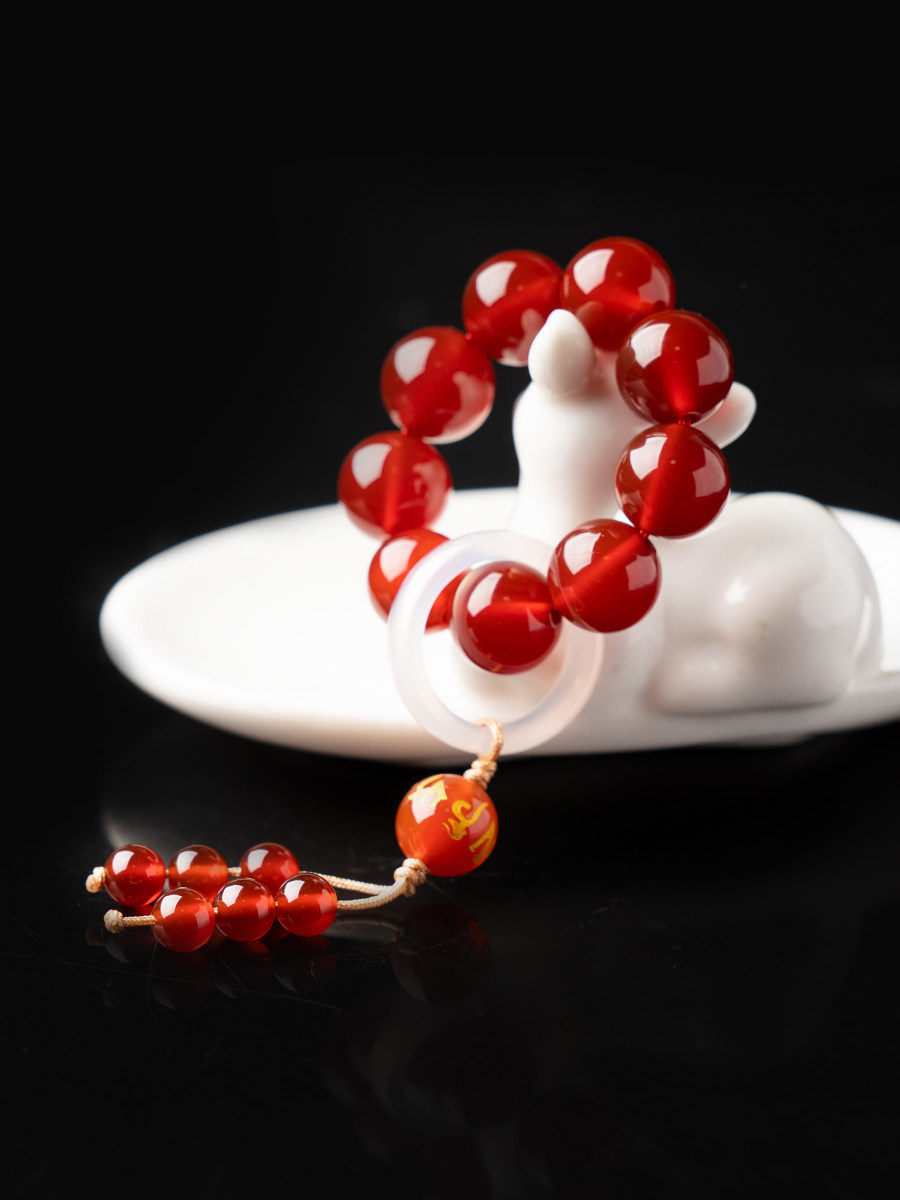 红玛瑙手捻女白玛瑙跑环指间绕指柔手持手串学生盘玩手串文玩吊坠,淘宝优惠券,粉丝福利购,淘宝优惠卷
