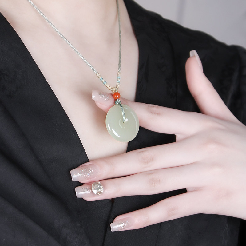 和田玉吊坠女男东海水晶玛瑙翡翠玉石南红散珠晴水玉坠平安扣项链,淘宝优惠券,粉丝福利购,淘宝优惠卷