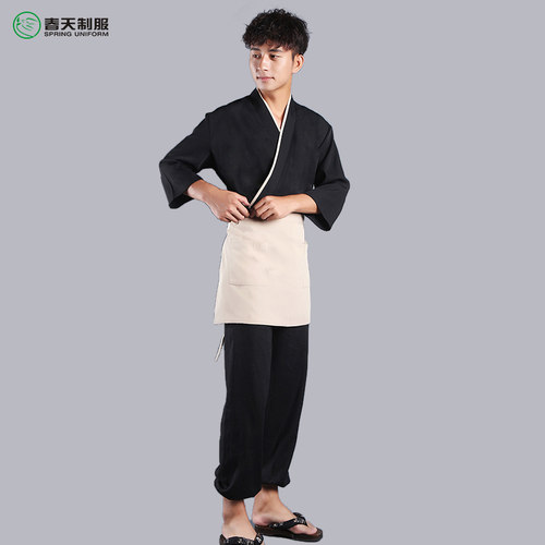 春季日料店工作装韩式餐厅男女服务员工作服寿司店日式和风料理服 - 图1