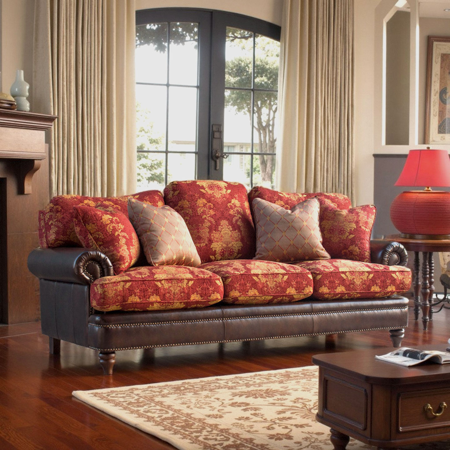 美式复古真皮牛皮进口布羽绒三人皮布沙发客厅高端大气别墅大平层,淘宝优惠券,粉丝福利购,淘宝优惠卷