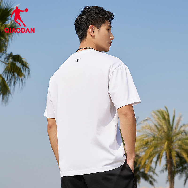 中国乔丹短袖T恤衫男2024夏季新款男士KJ同款篮球字母印花宽松短t-图0