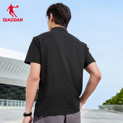乔丹吸湿速干短袖POLO衫男士夏季新品跑步运动透气爸爸装短t上衣 - 图0