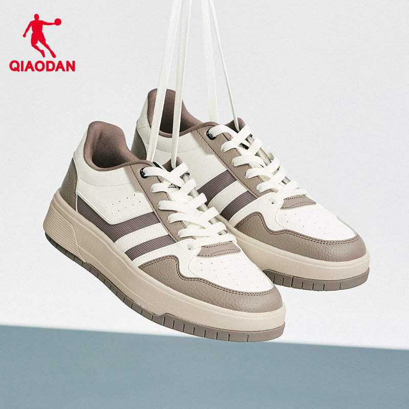 乔丹棕色厚底增高休闲鞋子商场同款男板鞋2025年冬季新品百搭鞋子,淘宝优惠券,粉丝福利购,淘宝优惠卷