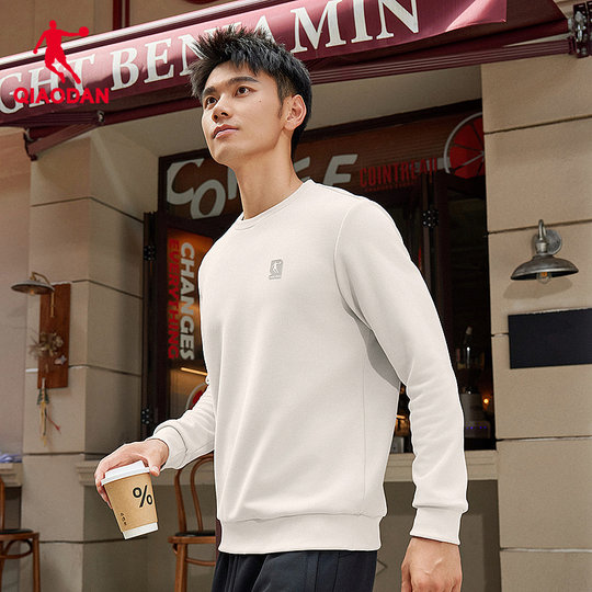 乔丹圆领卫衣男生常规2025秋冬新款商场同款百搭休闲上衣套头衫