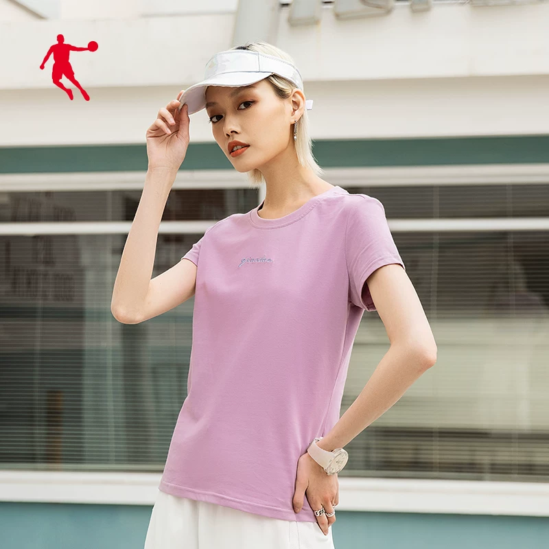 乔丹 Sports summer trend multicoloured T-shirt with a round collar for leisure, for beloved