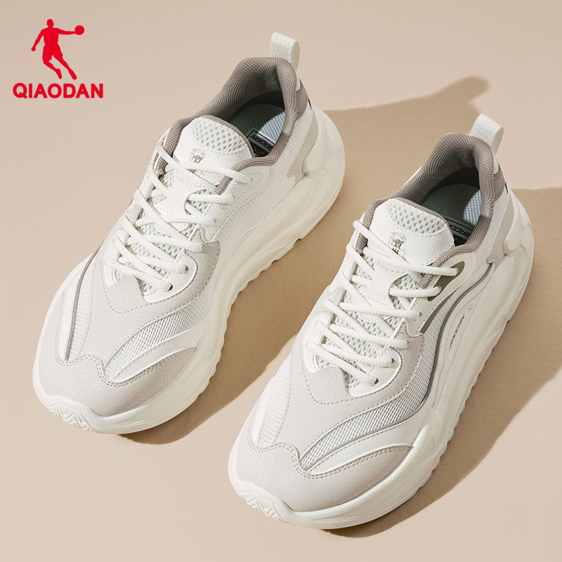 乔丹休闲鞋女网革拼接运动鞋2026春季新款厚底增高老爹鞋轻便鞋子,淘宝优惠券,粉丝福利购,淘宝优惠卷