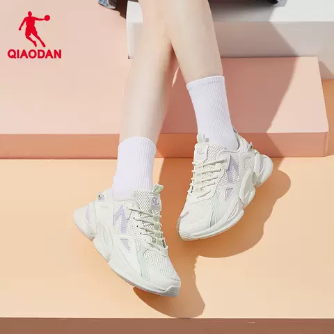 乔丹休闲鞋女鞋2026夏季新款网面透气潮流白色老爹鞋轻便女运动鞋 图片 5
