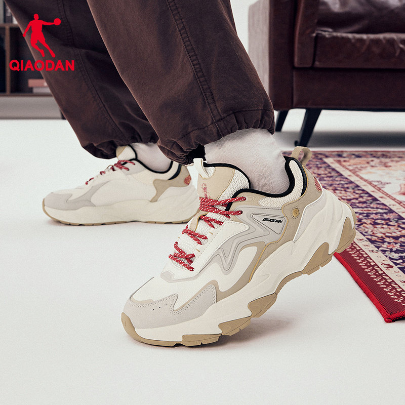 乔丹新年款红色休闲鞋男运动鞋2026春季新款网革拼接老爹鞋男鞋子,淘宝优惠券,粉丝福利购,淘宝优惠卷