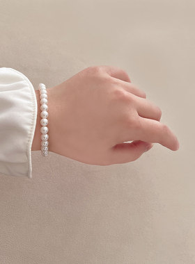 珍珠手链ins小众设计串珠高级感