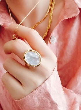 ins戒指葡萄牙小众品牌白月光