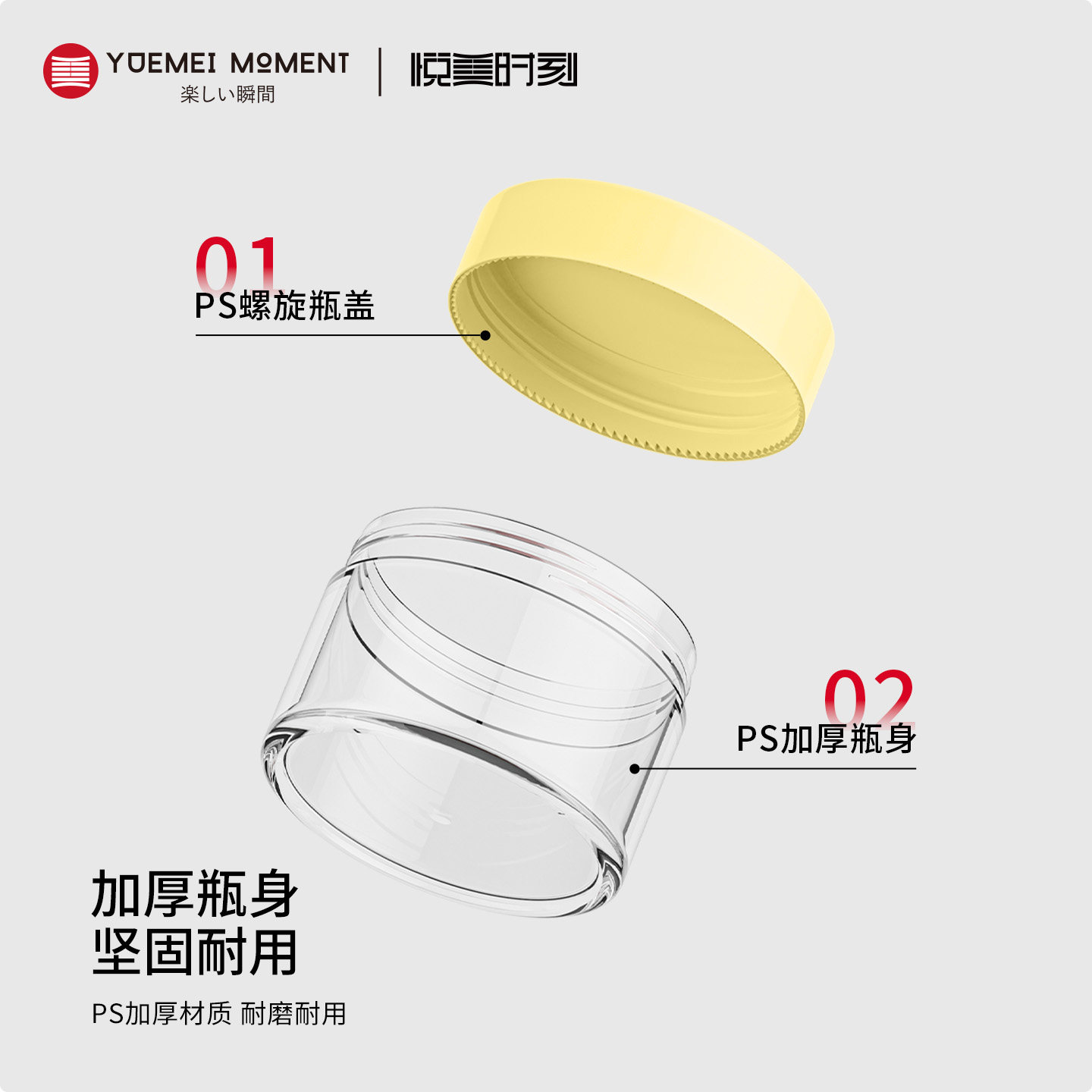 彩色面霜分装瓶旅行便携化妆品膏霜粉底分装盒送面霜勺眼霜空瓶子,淘宝优惠券,粉丝福利购,淘宝优惠卷