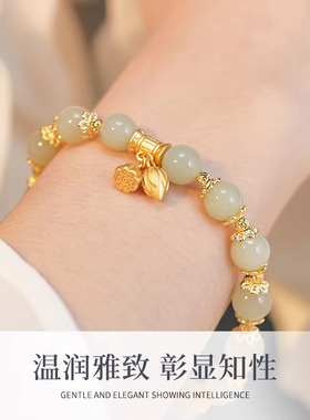 新款串珠银两轻奢小众手链