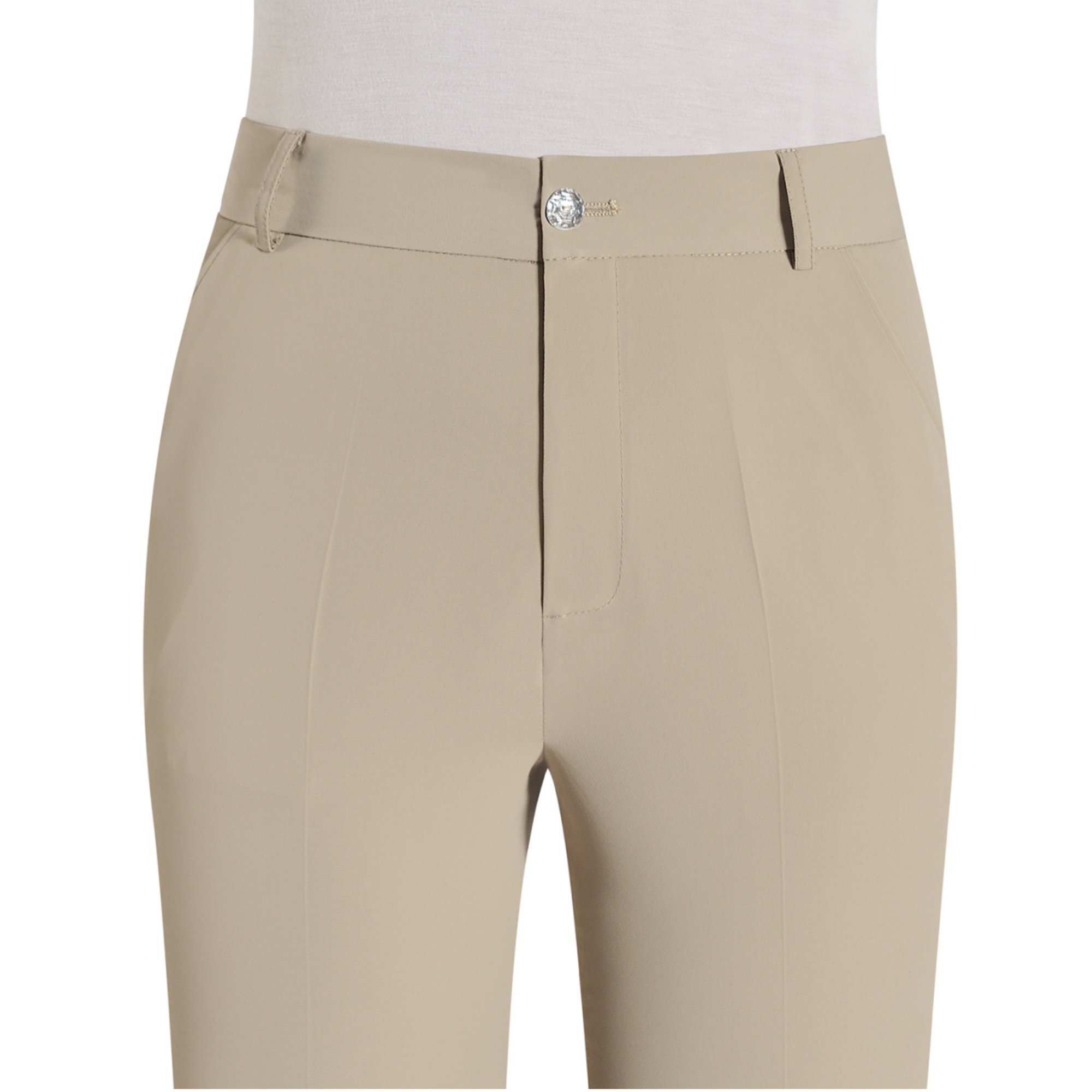 夏季新款米色中老年女装高腰直筒妈妈裤宽松大码女裤中年女西装裤,淘宝优惠券,粉丝福利购,淘宝优惠卷