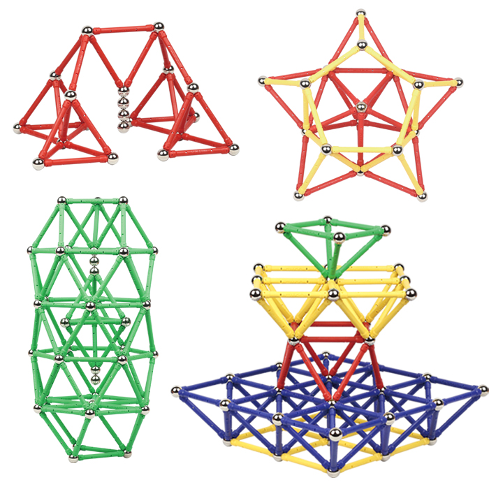 百变磁力棒儿童益智玩具创意磁铁磁性拼装搭吸铁石长棒男女孩积木 - 图0