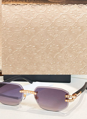 多边形遮阳墨镜可配度数镶钻男女