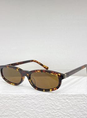 网红风时尚小框太阳眼镜女士06S板材遮阳墨镜男款防紫外线玳瑁粉