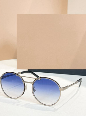 圆形复古风遮阳墨镜男女通用双梁