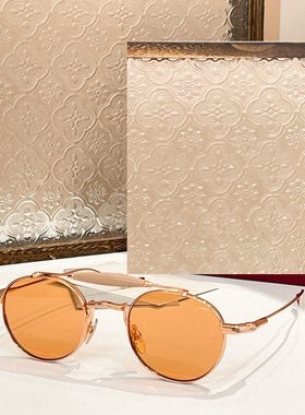 复古风圆形小框遮阳墨镜男女通用