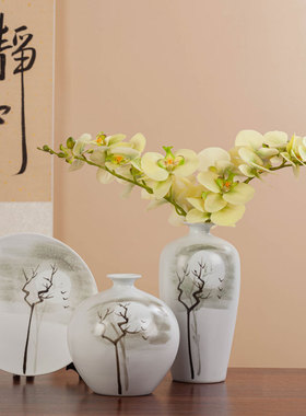 新中式景德镇陶瓷花瓶摆件装饰品