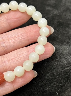 和田玉圆珠手链8mm