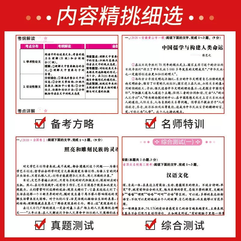 一本高中语文任选2024高一二三高考语文阅读训练专项语文阅读训练五合一文言文古诗名句现代文技能语言文字应用专项应用专项练习-图0