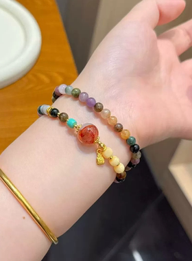 招财转运天然碧玺手链女款手串轻奢小众精致闺蜜礼物送女友手饰