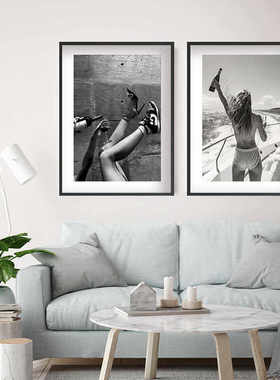 后现代人物客厅装饰画沙发背景墙美女酒吧壁画轻奢玄关走廊挂画