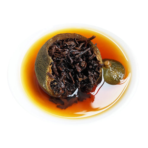 新会小青柑金马宫廷天马圈枝迷你小果茶新会柑普洱熟茶罐装送礼 - 图3