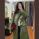 Women's high-end Japanese horn button woolen coat