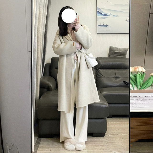 Korean Hepburn style women's woolen coat