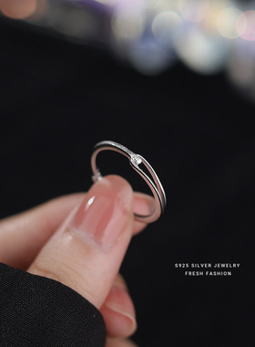 s925纯银鲁伯特之泪戒指女韩版轻奢简约小众轻奢设计百搭对戒代发