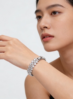 闺蜜镀金银新娘锆石冷淡风轻奢精致ins小红书推荐新娘高级感手链