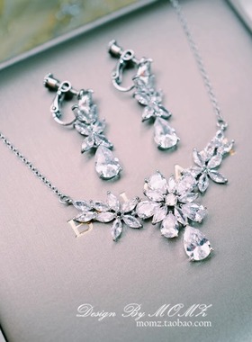 高级感新娘颈链晚礼服婚纱项链