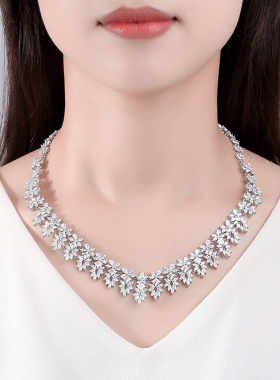 小众高级感新娘水滴流苏锁骨链