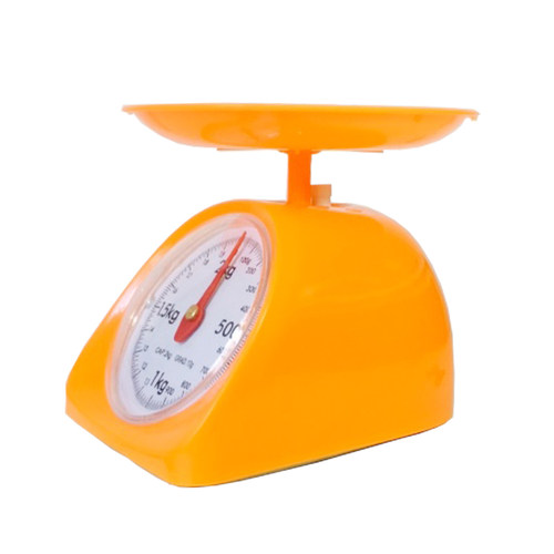 家用弹簧秤机械厨房称重器圆盘称托盘秤迷你小秤台称塑料刻度称克 - 图0