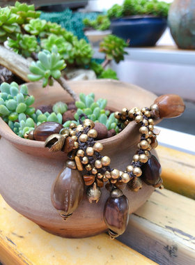 泰国蜡绳男女通用手链东南亚风