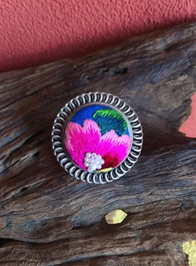 民族风圆形花边大戒指