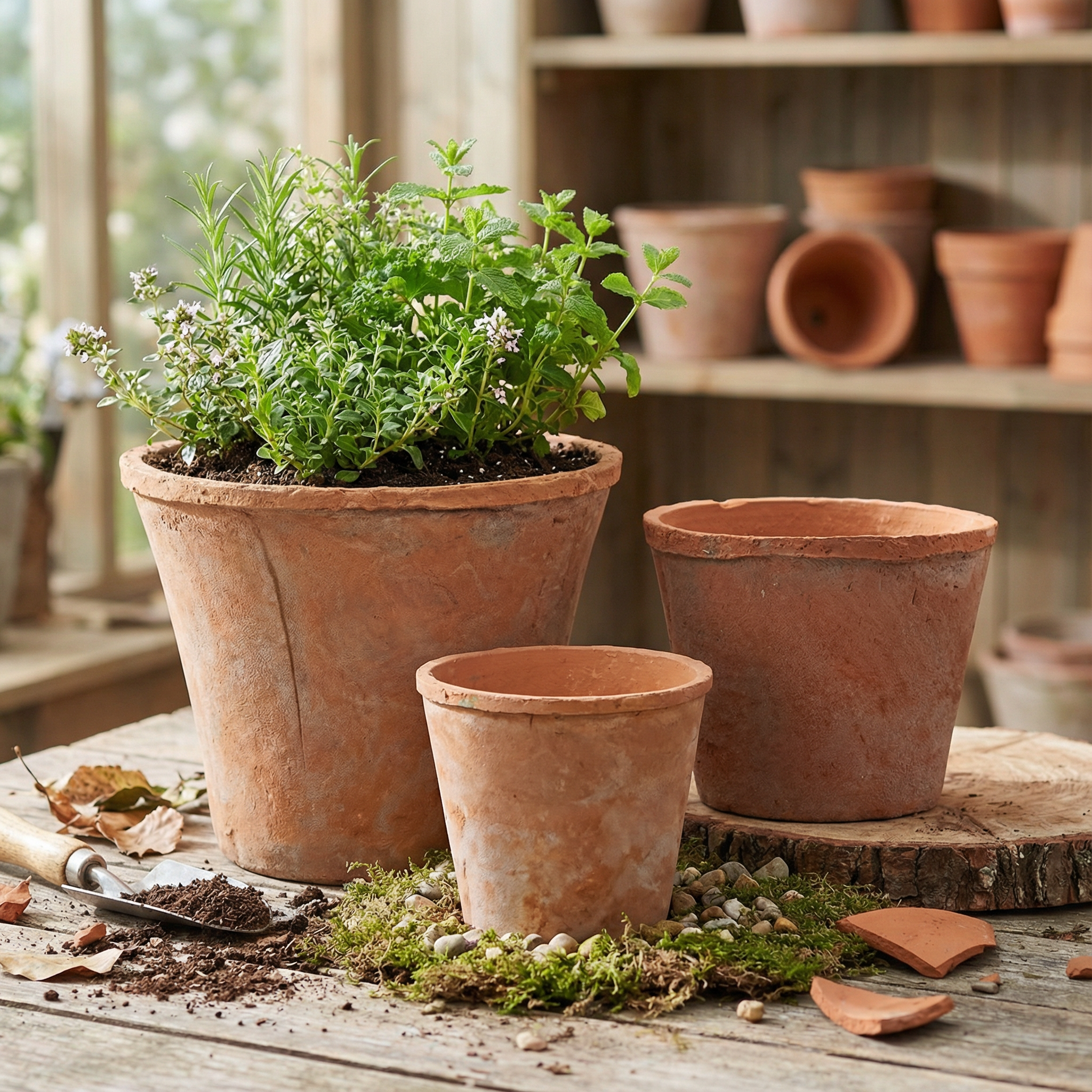 老式陶土花盆复古透气粗陶蝴蝶兰瓦盆多肉陶盆陶罐家用红陶花盆小,淘宝优惠券,粉丝福利购,淘宝优惠卷