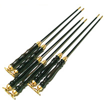 Purple Light Sandalwood Solid Wood Handle Six Mm Solid Carbon Single Head Hollow Bamboo Stem Inclined Hole Copper Head Carbon Rod with copper bowl tote