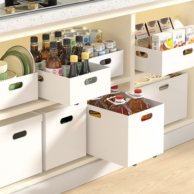 Drawer pull-out cabinet storage rack without installation