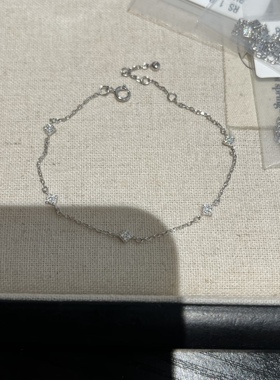 【几何小钻】莫桑钻925银手链女简约百搭饰品
